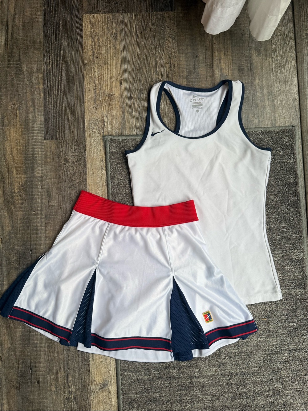 Set of Nike Dri fit tank top size S & Nike court Dri fit slam tennis skort XS